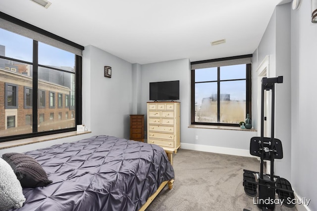 view of carpeted bedroom