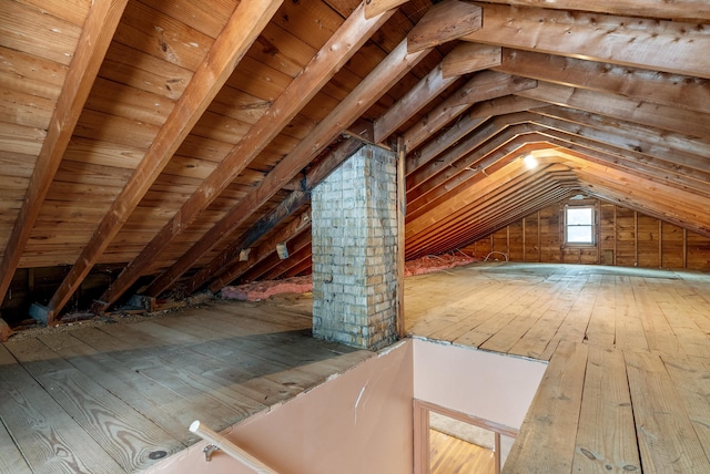 view of attic