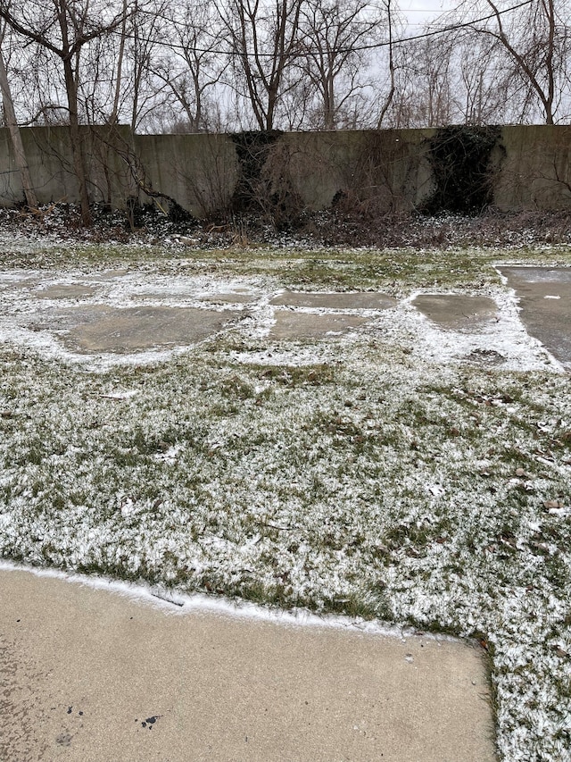 view of snowy yard