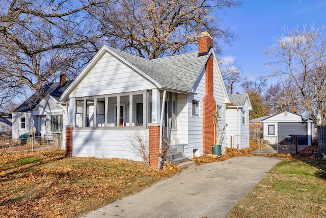 view of front facade featuring covered porch