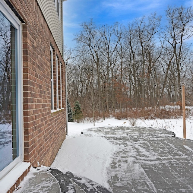 view of snowy yard