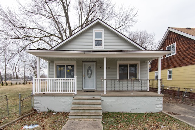 bungalow with covered porch