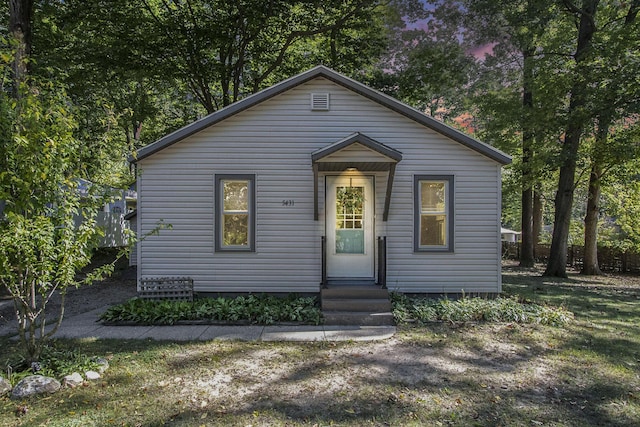 view of bungalow-style home