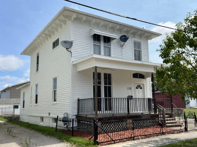 italianate home with a porch