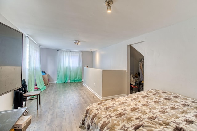 bedroom featuring light hardwood / wood-style floors