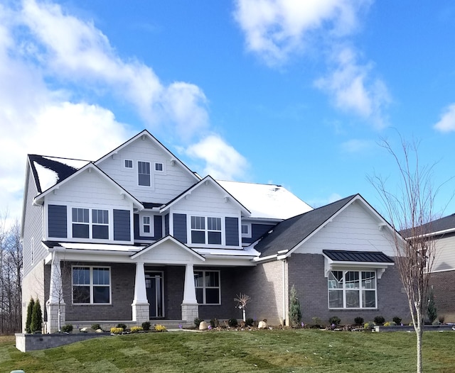 view of front of house with a front yard