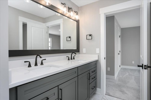 bathroom with vanity