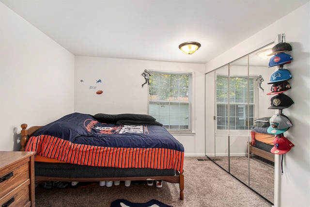 view of carpeted bedroom