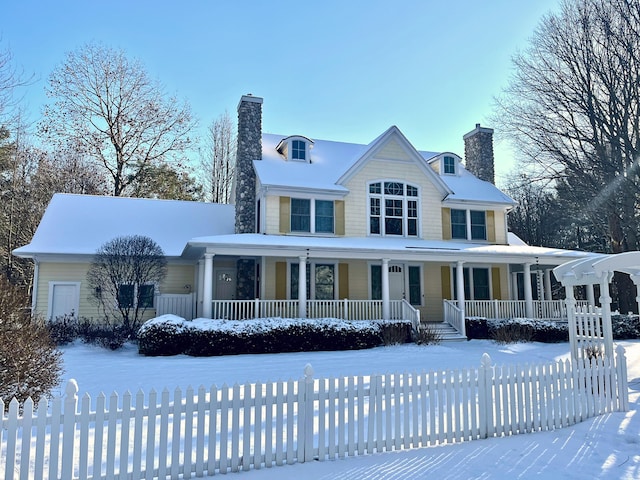 view of front facade with covered porch