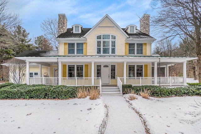 farmhouse with a porch