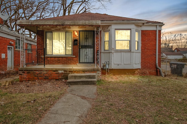 bungalow featuring a porch