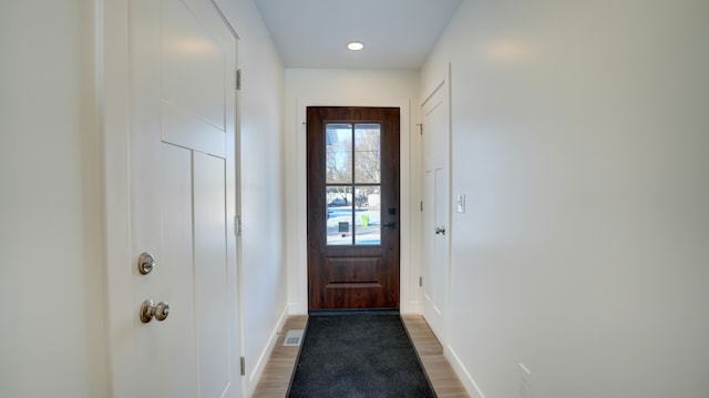 entryway featuring dark hardwood / wood-style floors