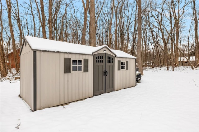 5400 Grange Hall Rd, Holly, MI 48442 - snow covered structure featuring an outdoor structure