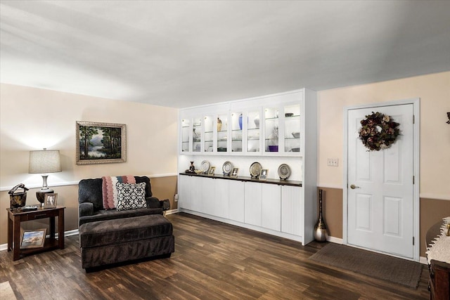 5400 Grange Hall Rd, Holly, MI 48442 - interior space with baseboards and dark wood-style floors