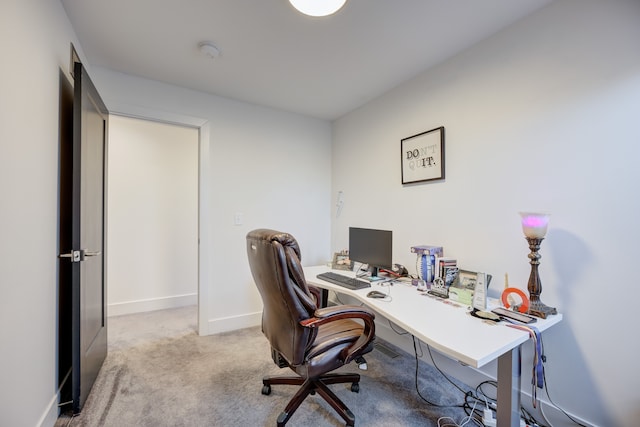 view of carpeted office