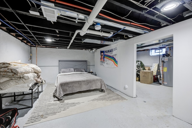 bedroom with water heater