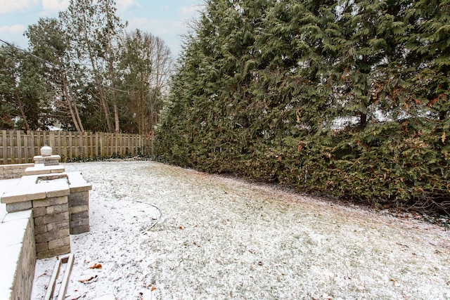 view of snowy yard