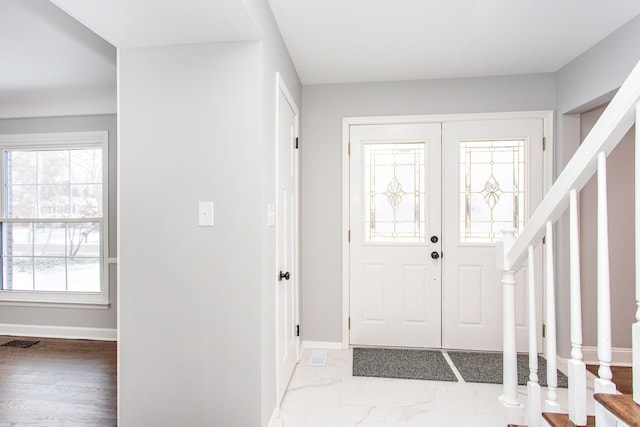 entrance foyer with plenty of natural light