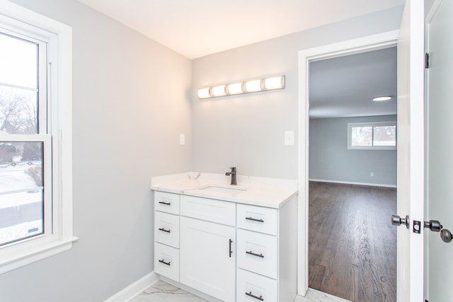 bathroom with vanity