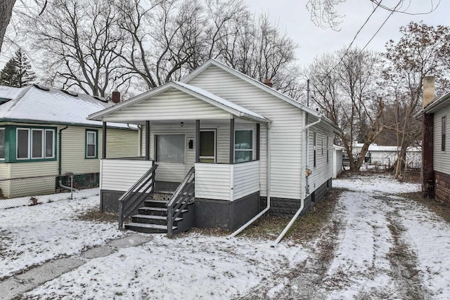 view of bungalow-style house