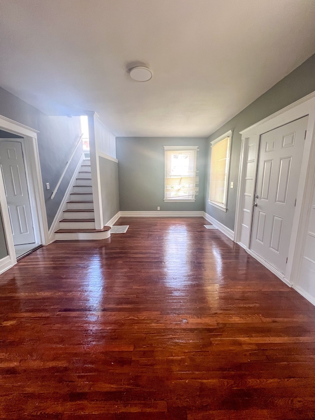 entryway featuring dark hardwood / wood-style floors