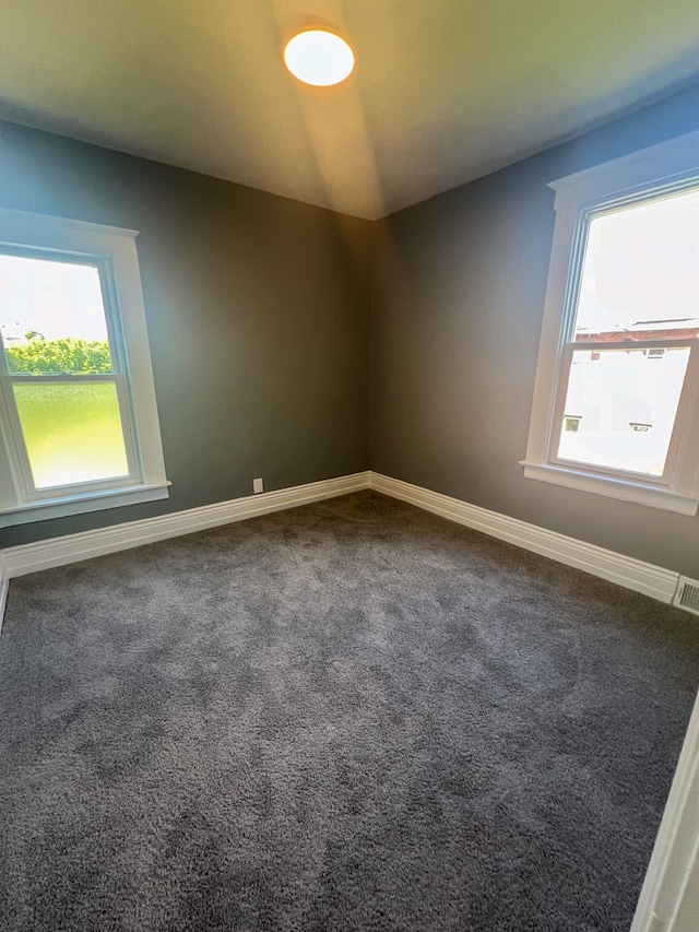 spare room featuring carpet flooring