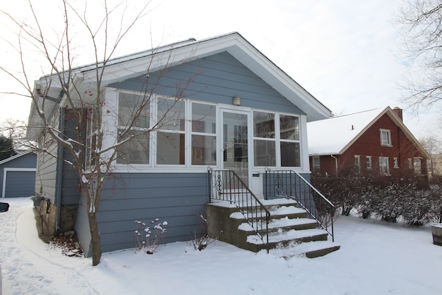 view of bungalow-style home