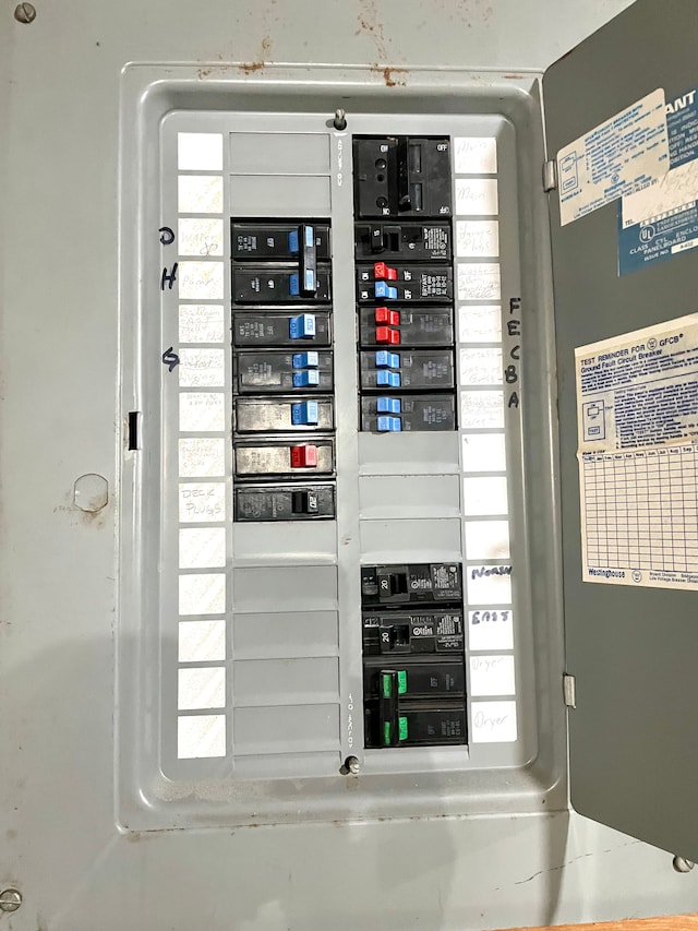 utility room featuring electric panel