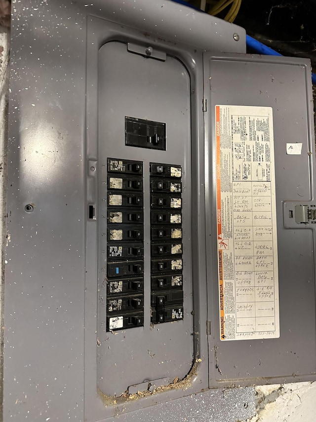 utility room featuring electric panel