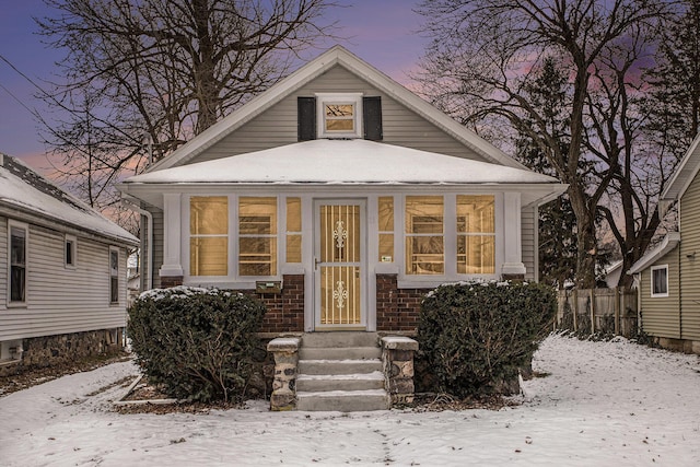 view of front of home