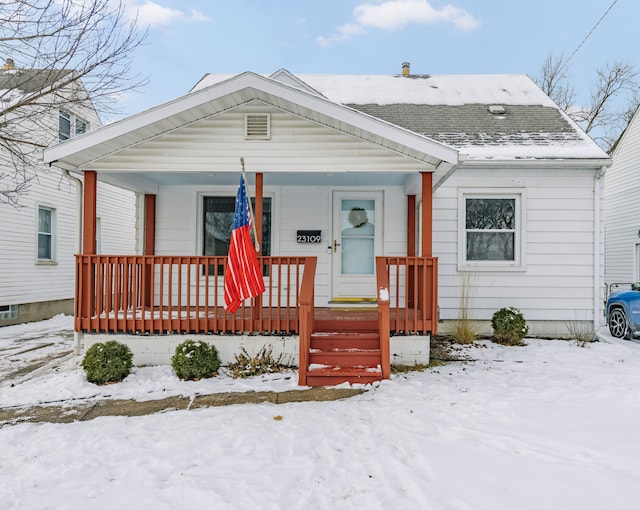 view of bungalow-style home