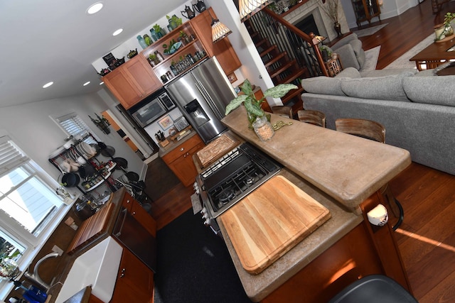 kitchen featuring wood-type flooring