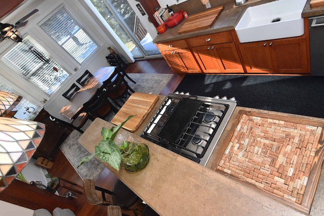 kitchen with sink and stainless steel dishwasher