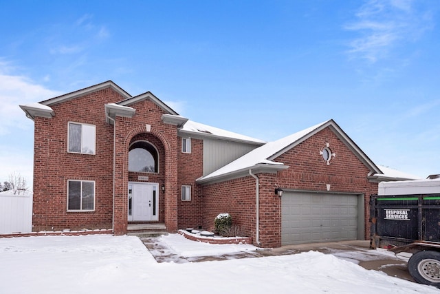 view of property featuring a garage