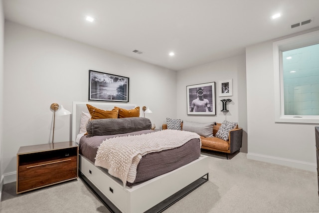 view of carpeted bedroom