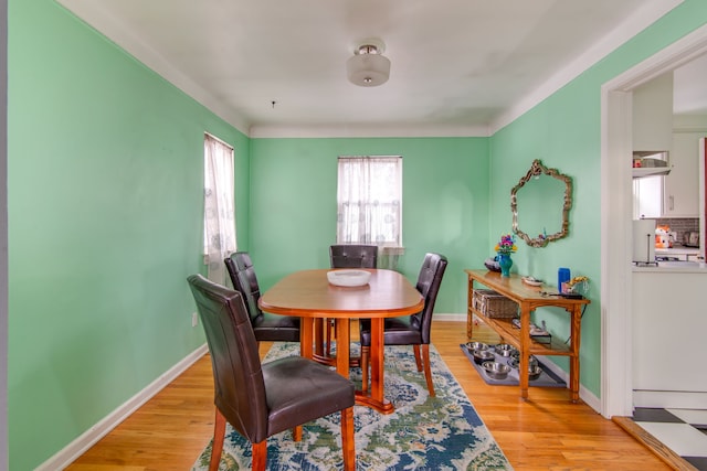 dining room featuring light wood-type flooring