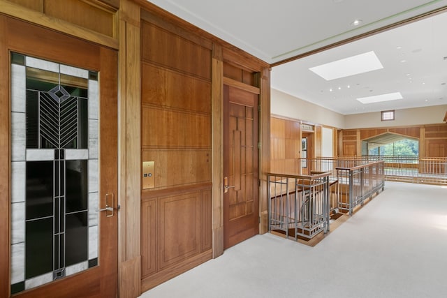 hallway featuring carpet flooring