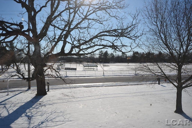 view of snowy yard