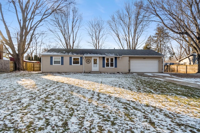 ranch-style house with a garage