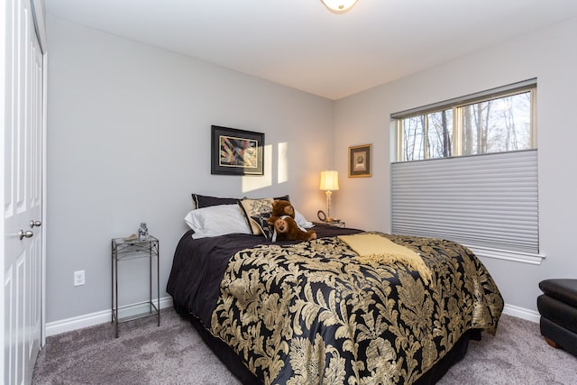 bedroom with carpet