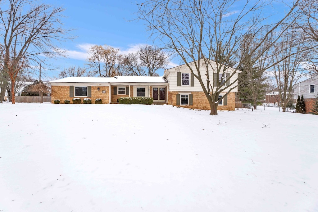 view of split level home