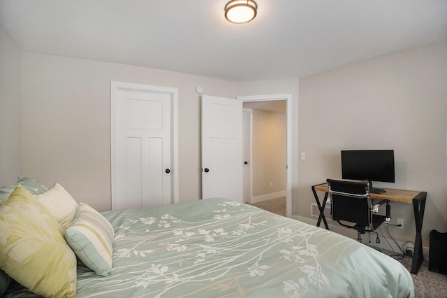 view of carpeted bedroom