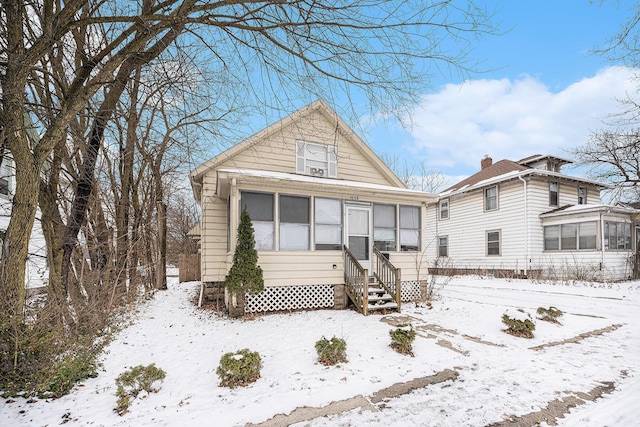 view of bungalow-style home