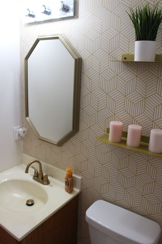 bathroom with sink and toilet