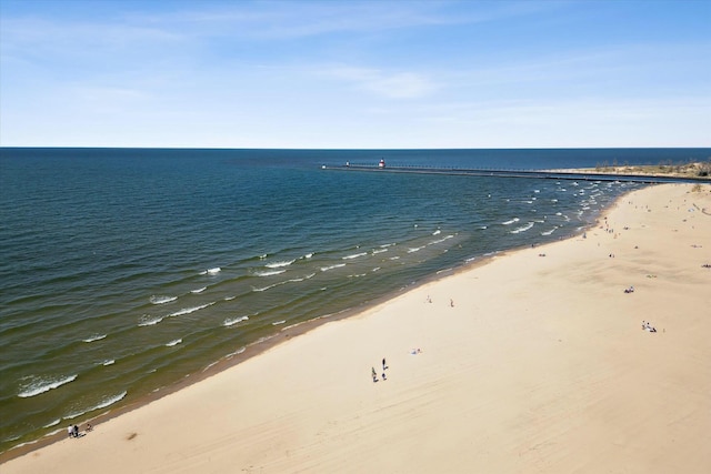 property view of water with a view of the beach