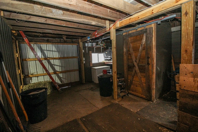 view of basement