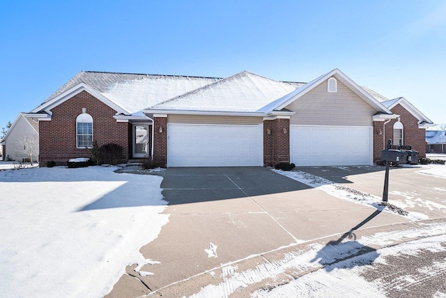 ranch-style home with a garage