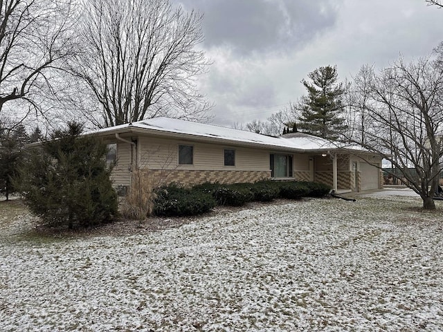 view of home's exterior featuring a garage