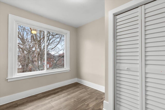 interior space with light hardwood / wood-style floors