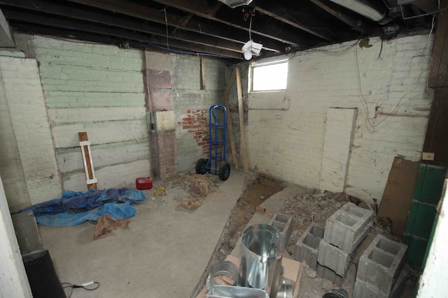 view of basement